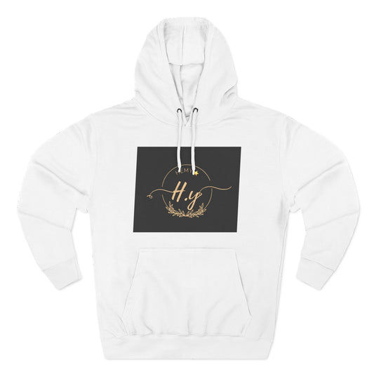 Elegant Gold Script Fleece Hoodie, Cozy Layer, Personalized Gift, Casual Wear, Stylish Sweatshirt, Fashion for All Seasons