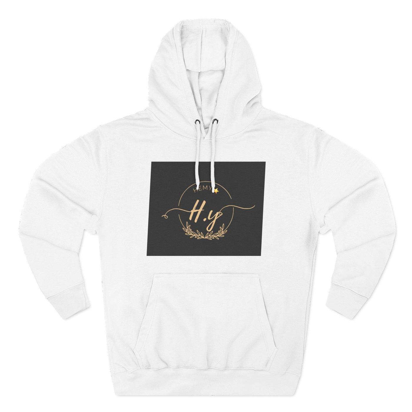 Elegant Gold Script Fleece Hoodie, Cozy Layer, Personalized Gift, Casual Wear, Stylish Sweatshirt, Fashion for All Seasons