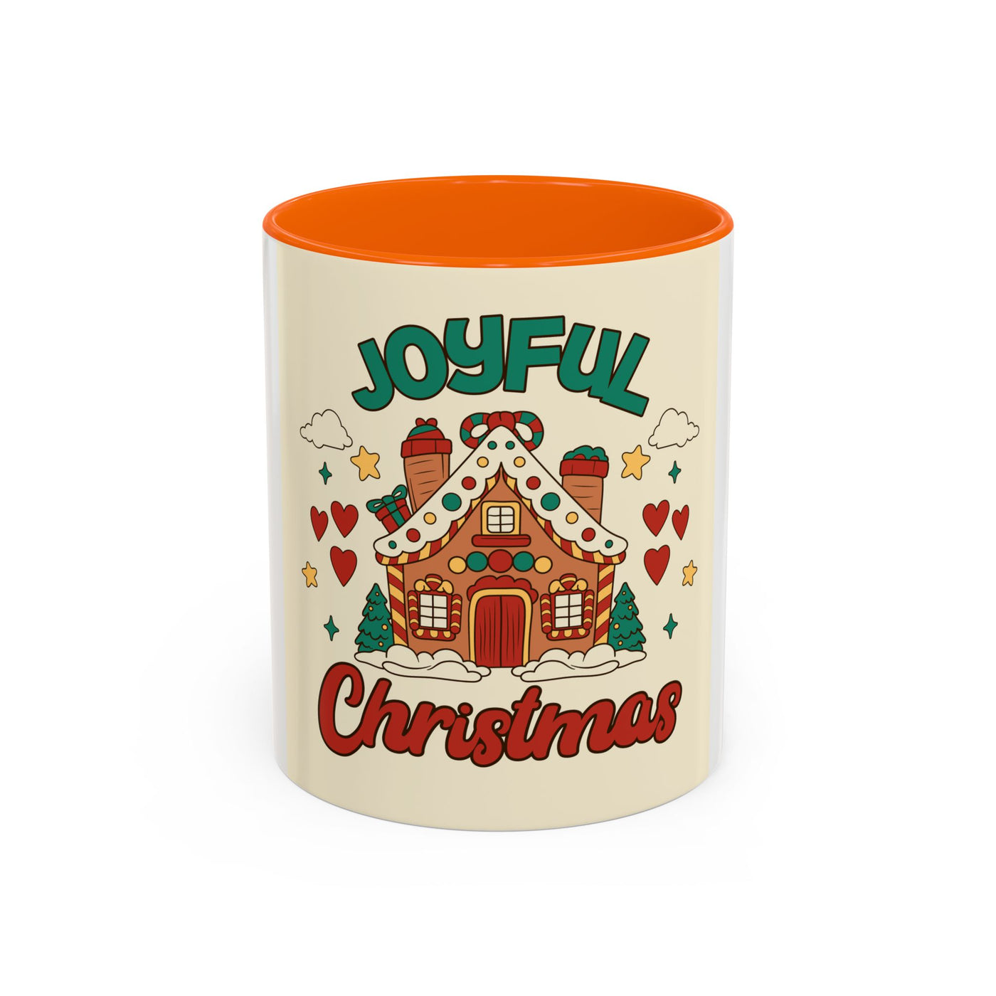 Joyful Christmas Mug | Accent Coffee Mug for Holiday Cheer, Christmas Gift, Winter Decor, Hot Cocoa Lover, Festive Beverage
