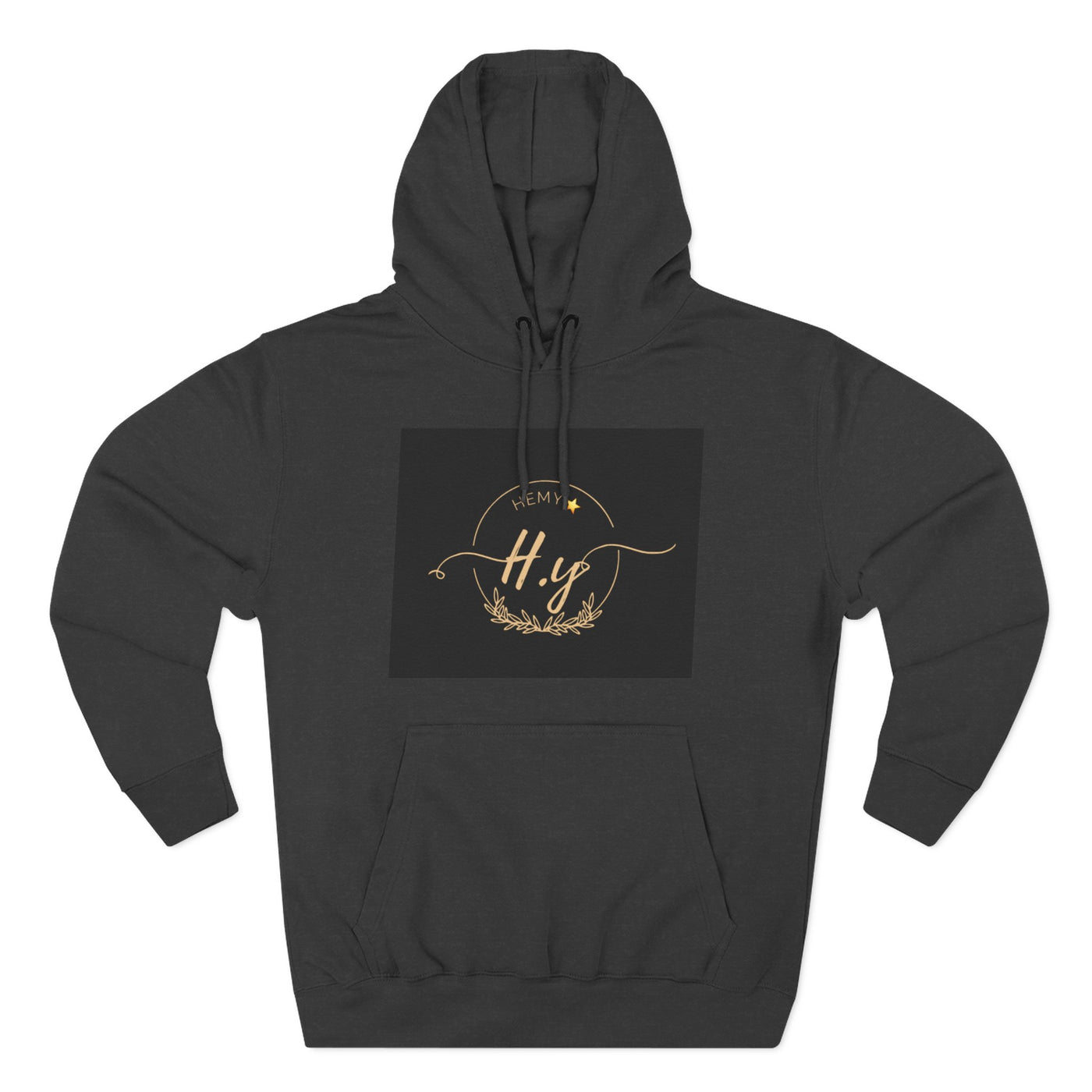 Elegant Gold Script Fleece Hoodie, Cozy Layer, Personalized Gift, Casual Wear, Stylish Sweatshirt, Fashion for All Seasons