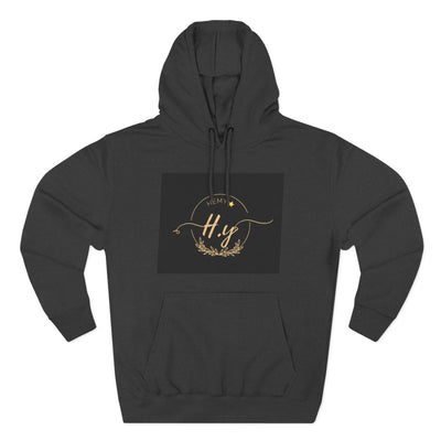 Elegant Gold Script Fleece Hoodie, Cozy Layer, Personalized Gift, Casual Wear, Stylish Sweatshirt, Fashion for All Seasons