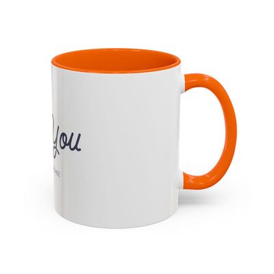 Thank You Accent Coffee Mug | Personalized Gift, Office Mug, Unique Coffee Cup, Custom Logo Mug, Ceramic Drinkware