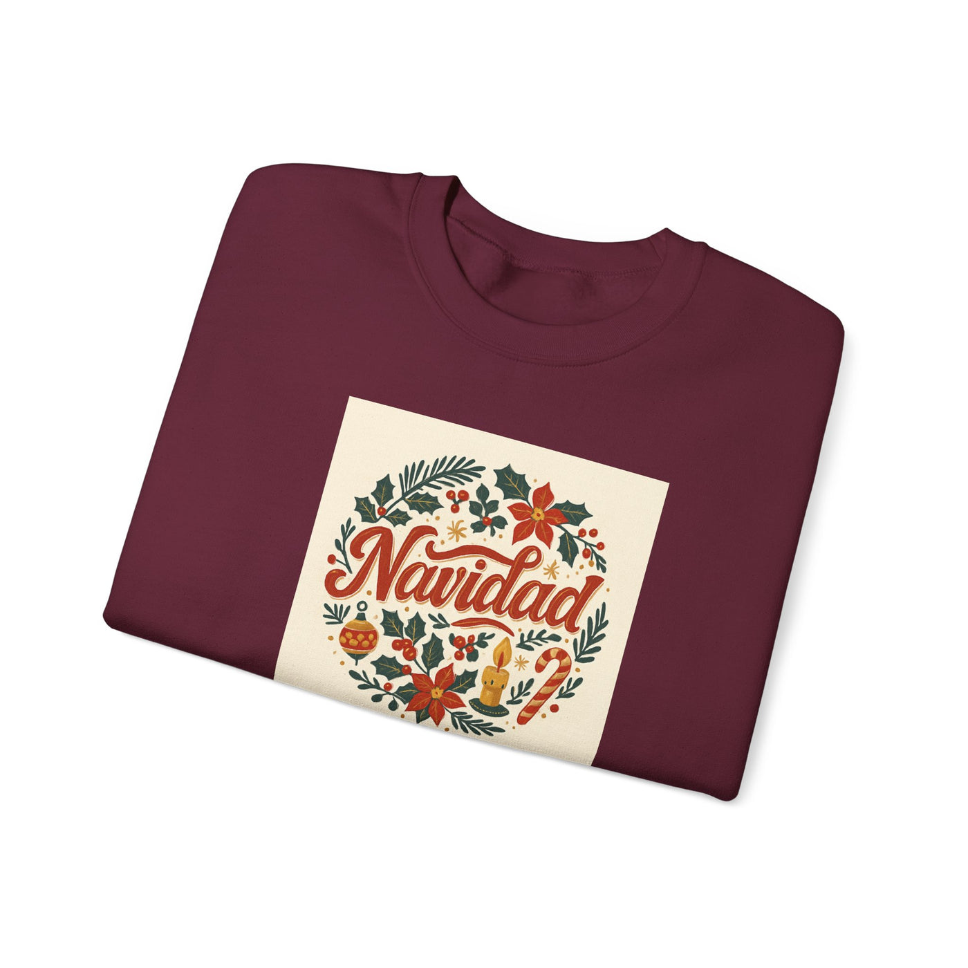 Navidad Floral Sweatshirt — Retro Holiday Crewneck