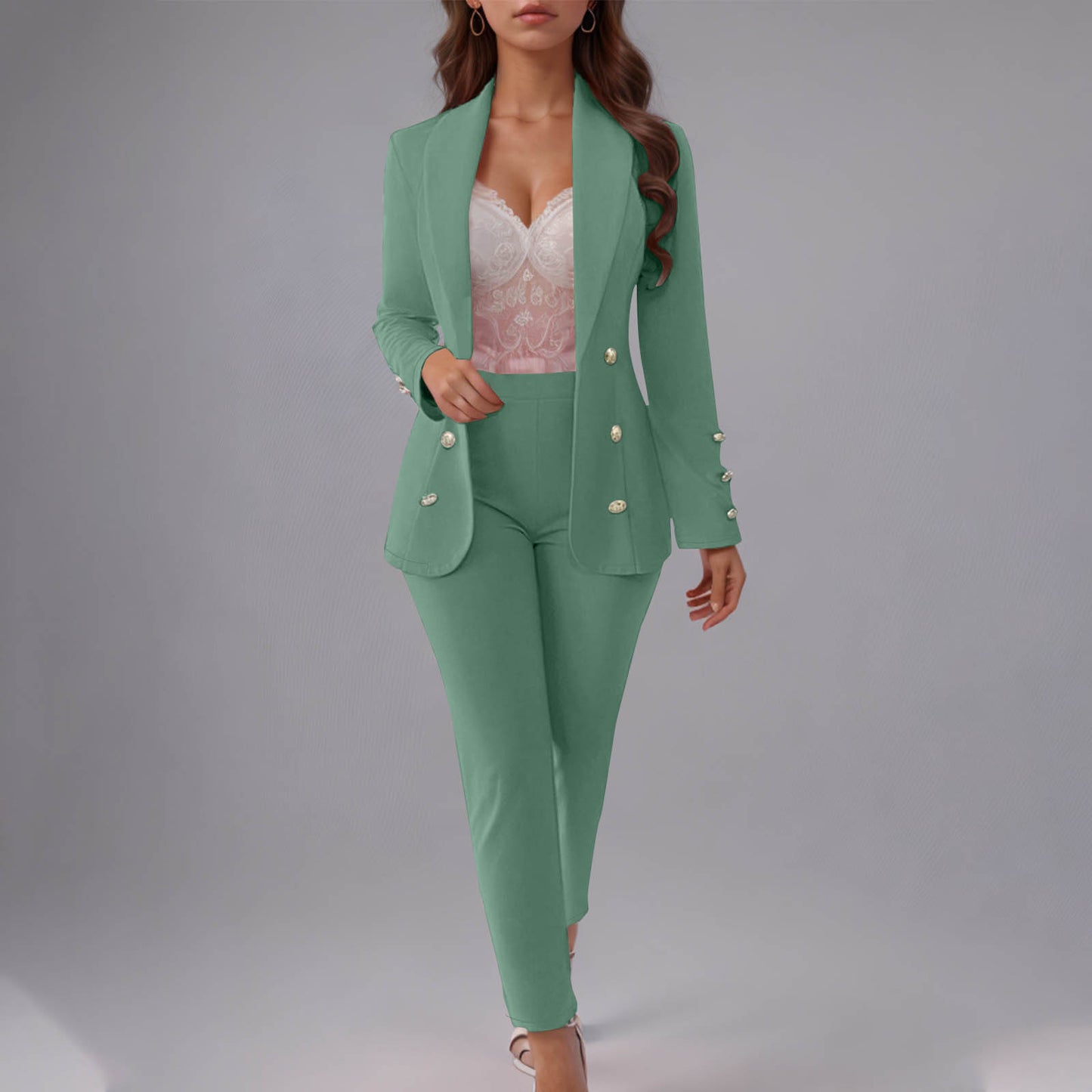 Button Slim Lapel Cardigan Graceful Suit Jacket