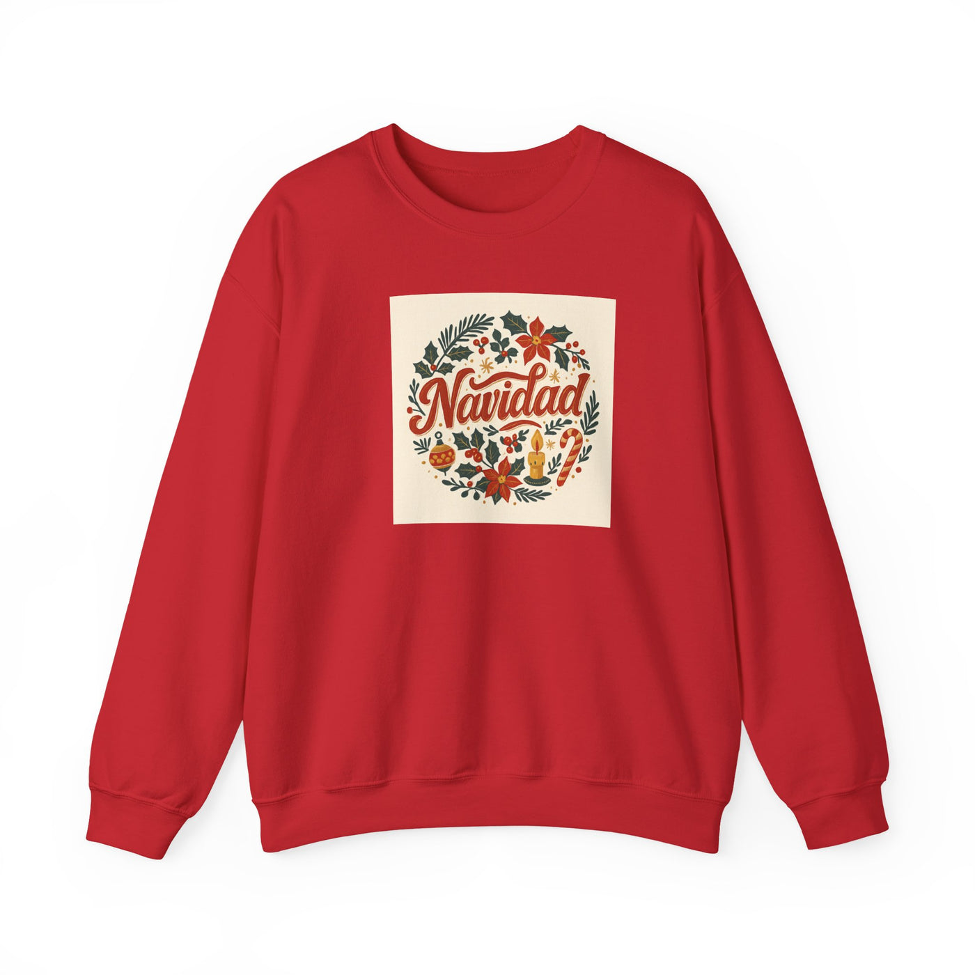 Navidad Floral Sweatshirt — Retro Holiday Crewneck