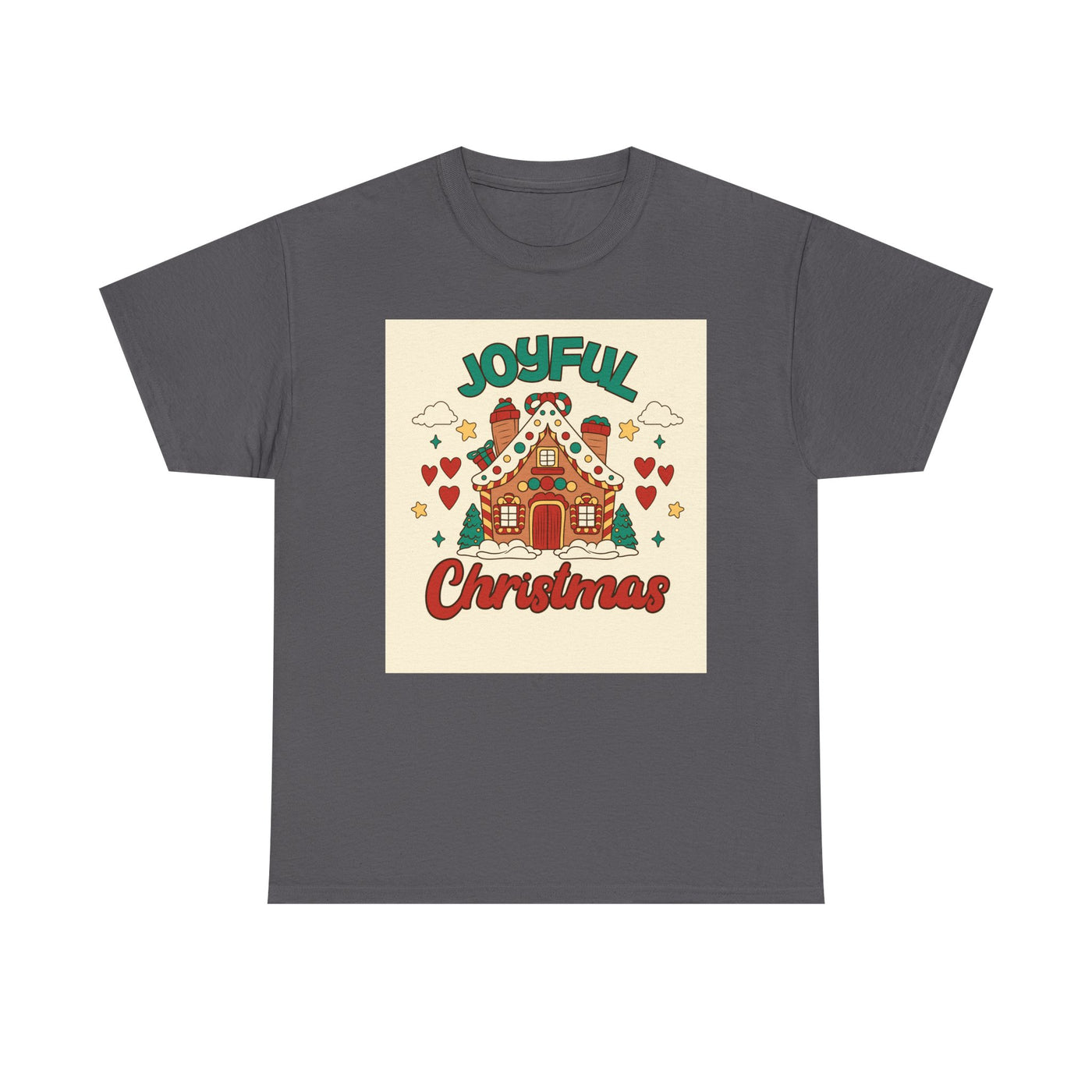 Joyful Christmas Tee | Unisex Heavy Cotton T-Shirt for Holiday Cheer, Christmas Gift, Family Gatherings, Festive Attire, Winter Wear