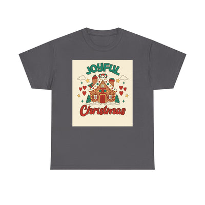 Joyful Christmas Tee | Unisex Heavy Cotton T-Shirt for Holiday Cheer, Christmas Gift, Family Gatherings, Festive Attire, Winter Wear