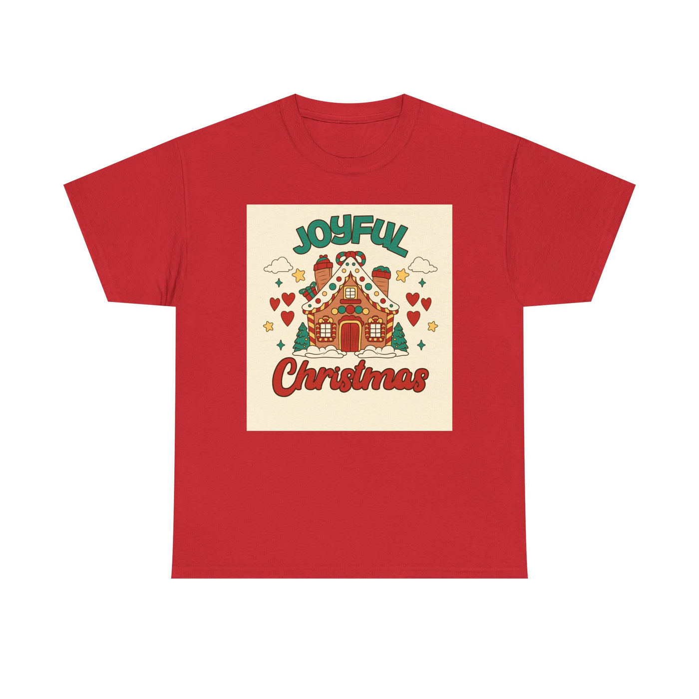 Joyful Christmas Tee | Unisex Heavy Cotton T-Shirt for Holiday Cheer, Christmas Gift, Family Gatherings, Festive Attire, Winter Wear