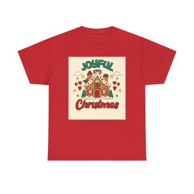 Joyful Christmas Tee | Unisex Heavy Cotton T-Shirt for Holiday Cheer, Christmas Gift, Family Gatherings, Festive Attire, Winter Wear