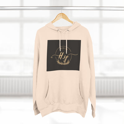 Elegant Gold Script Fleece Hoodie, Cozy Layer, Personalized Gift, Casual Wear, Stylish Sweatshirt, Fashion for All Seasons