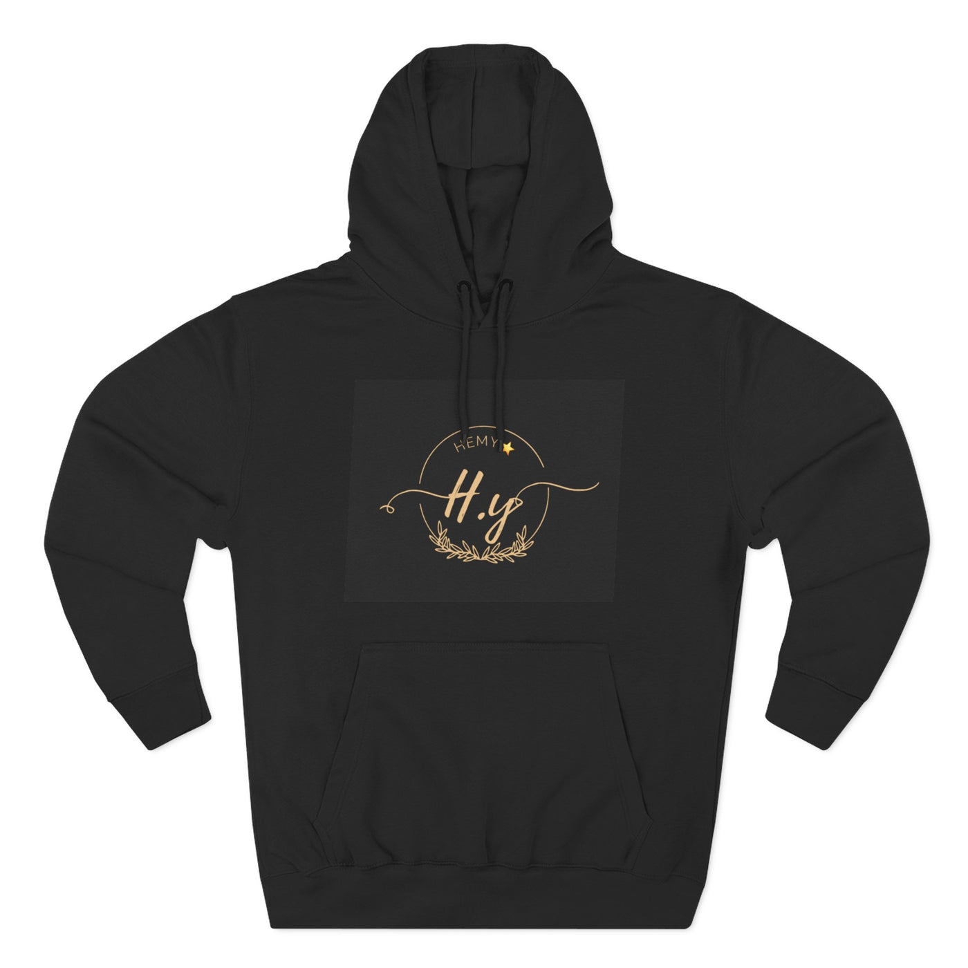 Elegant Gold Script Fleece Hoodie, Cozy Layer, Personalized Gift, Casual Wear, Stylish Sweatshirt, Fashion for All Seasons