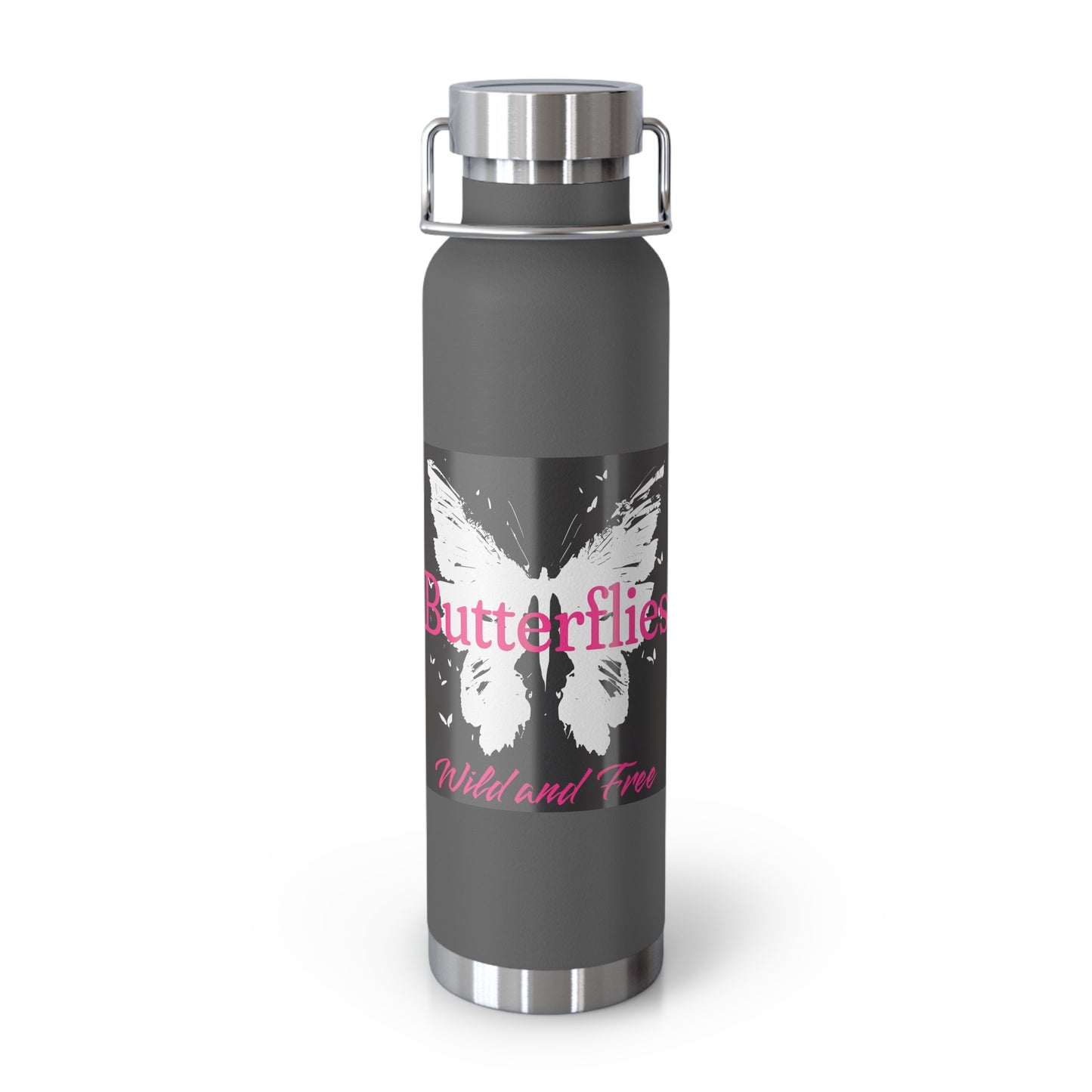 Butterflies Wild & Free 22oz Insulated Water Bottle