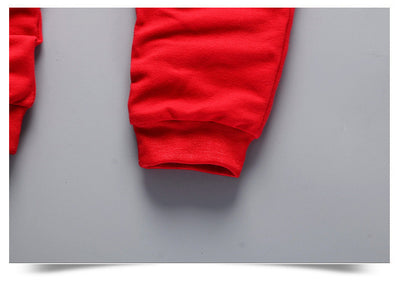 Casual 1-5 Year Old Cartoon Alphabet Children's Suit With Hood