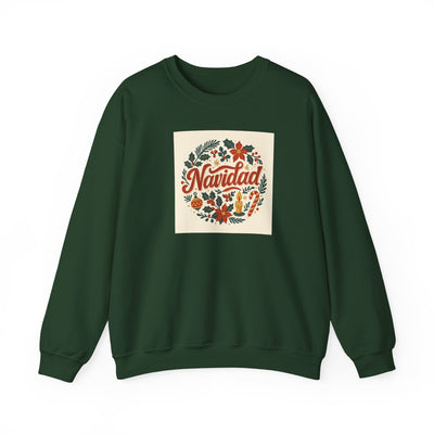Navidad Floral Sweatshirt — Retro Holiday Crewneck