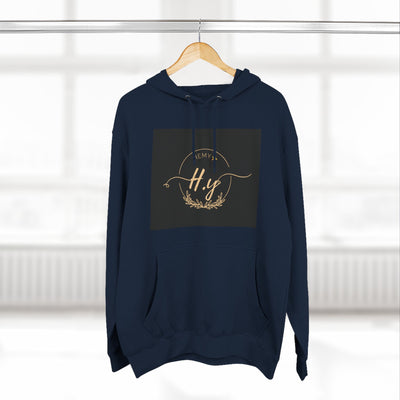 Elegant Gold Script Fleece Hoodie, Cozy Layer, Personalized Gift, Casual Wear, Stylish Sweatshirt, Fashion for All Seasons