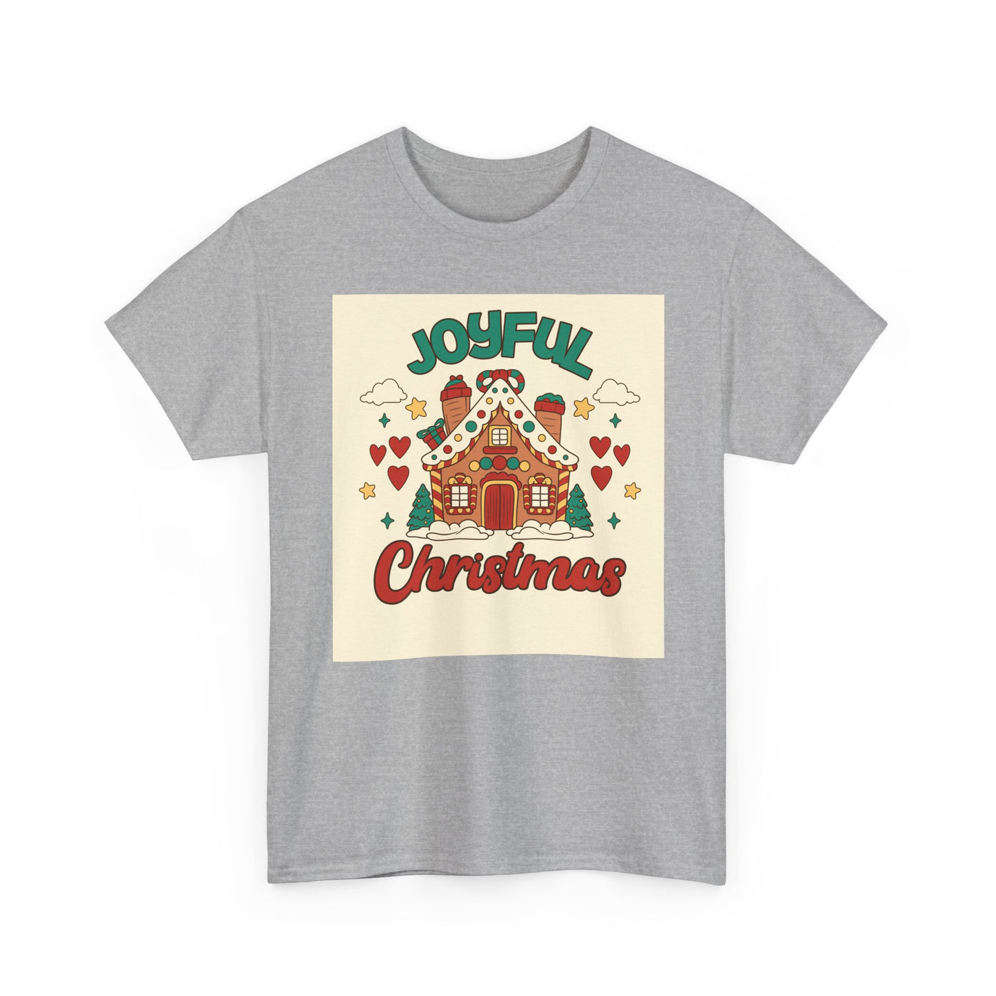 Joyful Christmas Tee | Unisex Heavy Cotton T-Shirt for Holiday Cheer, Christmas Gift, Family Gatherings, Festive Attire, Winter Wear