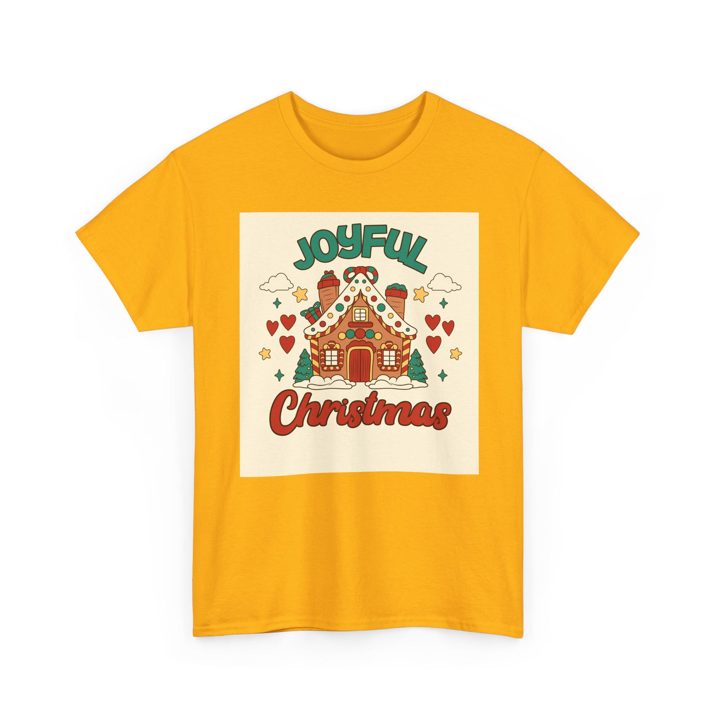 Joyful Christmas Tee | Unisex Heavy Cotton T-Shirt for Holiday Cheer, Christmas Gift, Family Gatherings, Festive Attire, Winter Wear