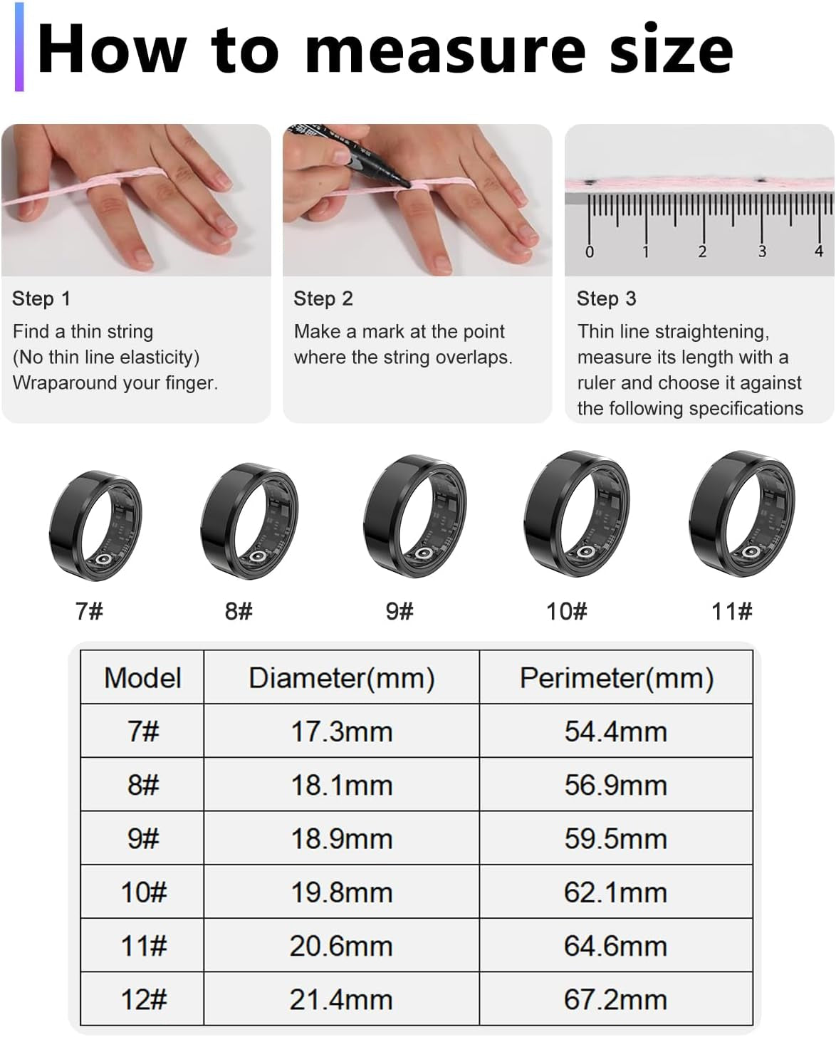 2025 Upgrade Smart Ring Health Tracker for Men Women - IP68 Waterproof Fitness Ring with Sleep Tracker/Heart Rate/Blood Oxygen/Steps/Distance/Calories,Air Shutter,Charging Case up to 7-Day, Silver #10