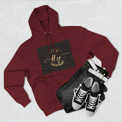 Elegant Gold Script Fleece Hoodie, Cozy Layer, Personalized Gift, Casual Wear, Stylish Sweatshirt, Fashion for All Seasons