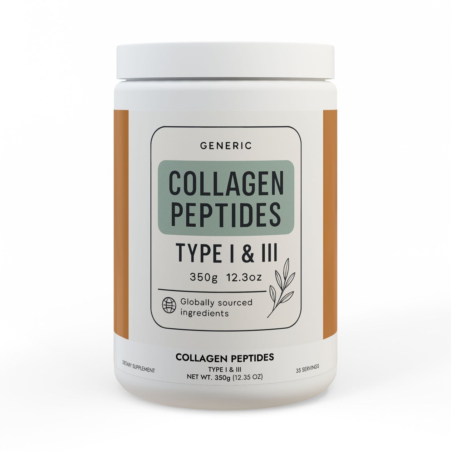 Collagen Peptides Type I & III Supplement (350g, 12.3oz)