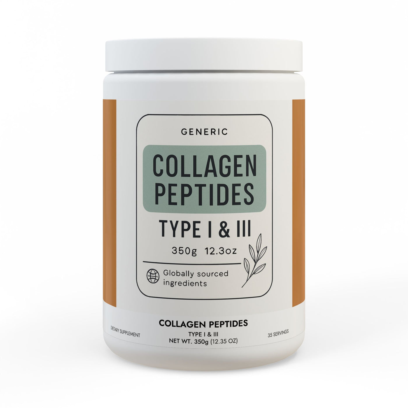 Collagen Peptides Type I & III Supplement (350g, 12.3oz)