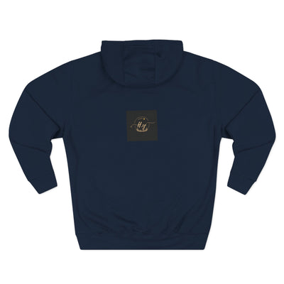 Elegant Gold Script Fleece Hoodie, Cozy Layer, Personalized Gift, Casual Wear, Stylish Sweatshirt, Fashion for All Seasons