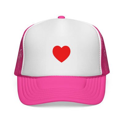 Heartfelt Love Trucker Cap, Fun Hat, Valentine's Gift, Casual Accessories, Summer Attire, Adorable Cap