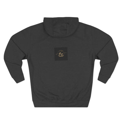 Elegant Gold Script Fleece Hoodie, Cozy Layer, Personalized Gift, Casual Wear, Stylish Sweatshirt, Fashion for All Seasons