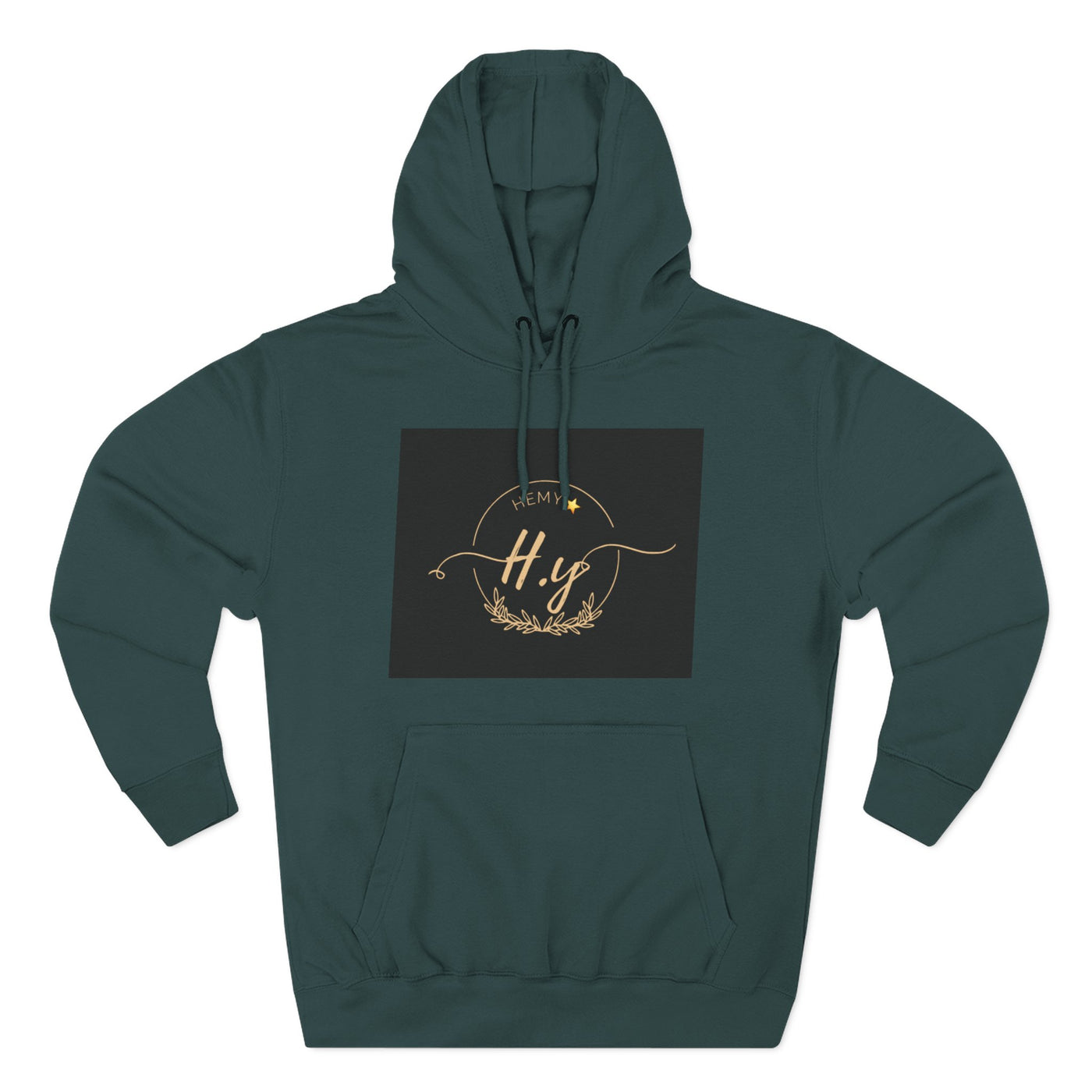 Elegant Gold Script Fleece Hoodie, Cozy Layer, Personalized Gift, Casual Wear, Stylish Sweatshirt, Fashion for All Seasons