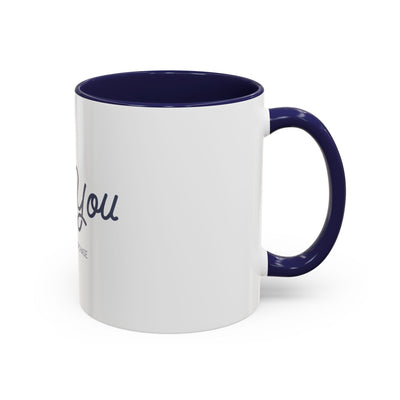Thank You Accent Coffee Mug | Personalized Gift, Office Mug, Unique Coffee Cup, Custom Logo Mug, Ceramic Drinkware