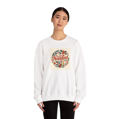Navidad Floral Sweatshirt — Retro Holiday Crewneck