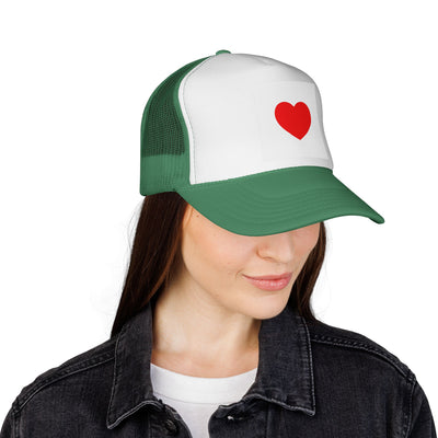 Heartfelt Love Trucker Cap, Fun Hat, Valentine's Gift, Casual Accessories, Summer Attire, Adorable Cap