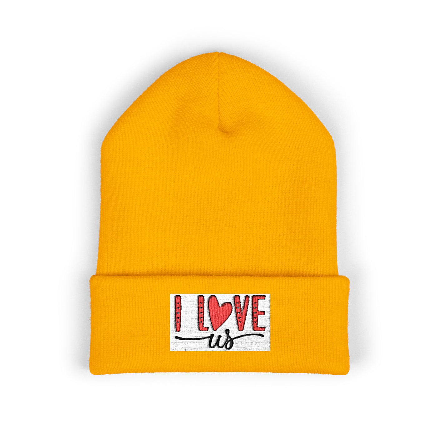 I Love Us Embroidered Cuffed Beanie | Cozy Winter Hat | Perfect Gift for Couples, Valentine's Day, Anniversary, Engagement