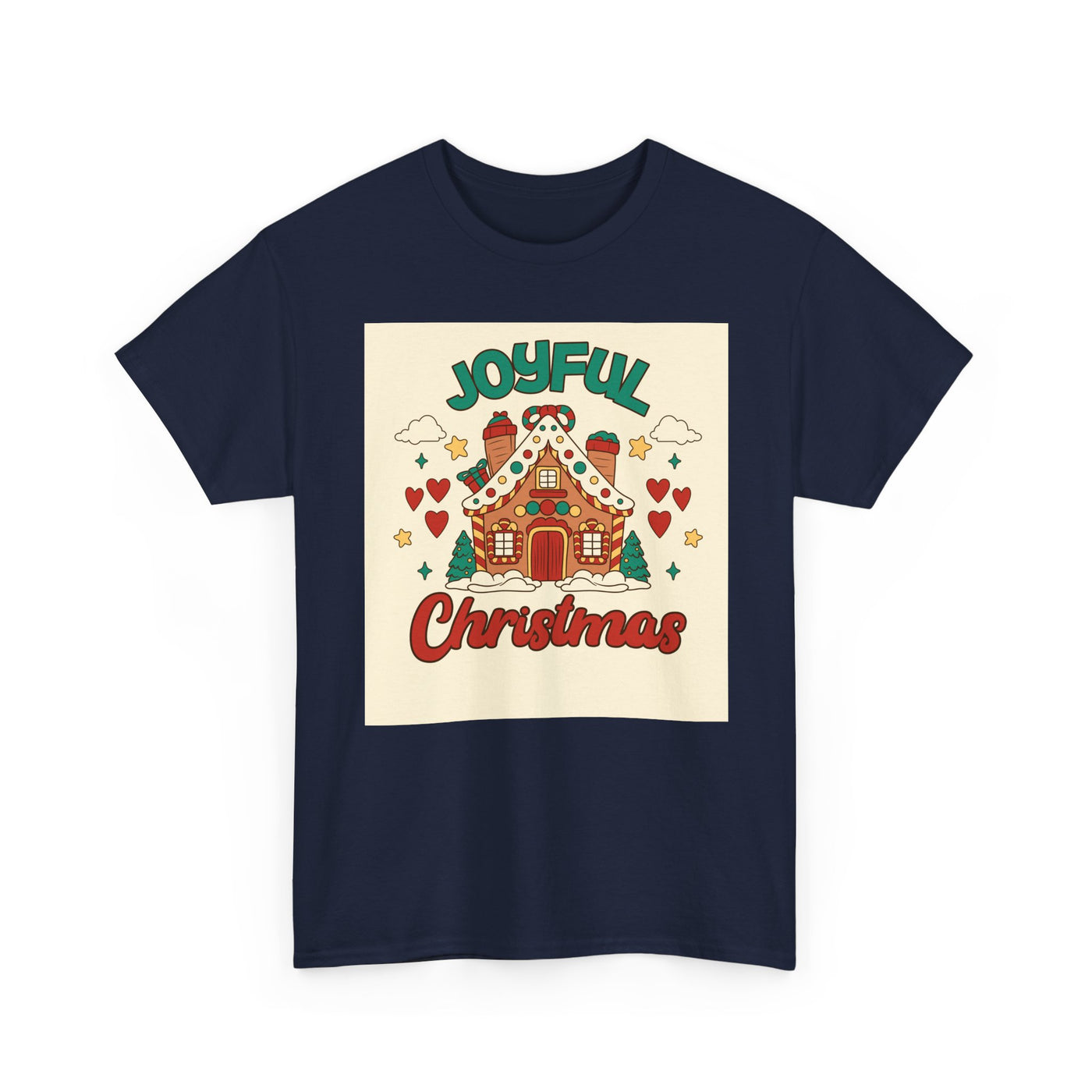 Joyful Christmas Tee | Unisex Heavy Cotton T-Shirt for Holiday Cheer, Christmas Gift, Family Gatherings, Festive Attire, Winter Wear
