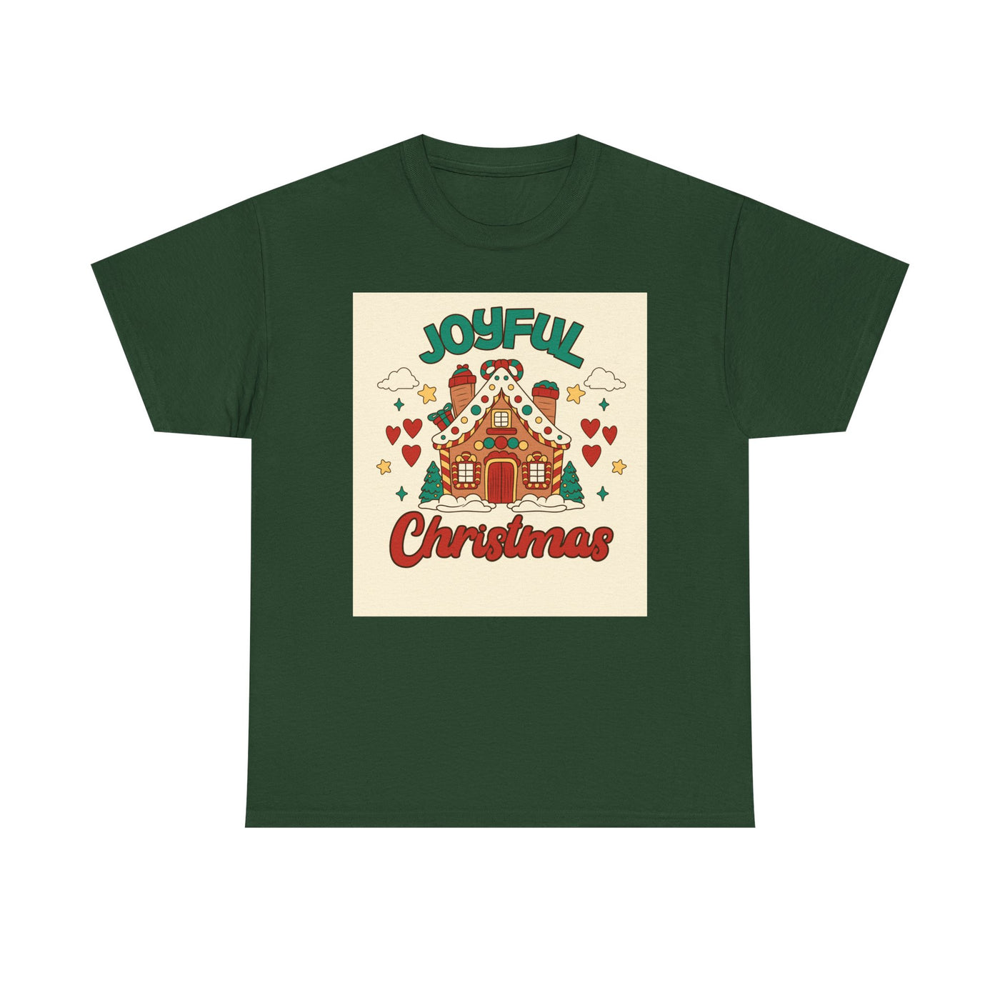 Joyful Christmas Tee | Unisex Heavy Cotton T-Shirt for Holiday Cheer, Christmas Gift, Family Gatherings, Festive Attire, Winter Wear