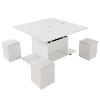 Lift Up Coffee Table, Coffee Table With Storage, Lift-Top Sofa End Tea Tables For Living Room Furniture , White