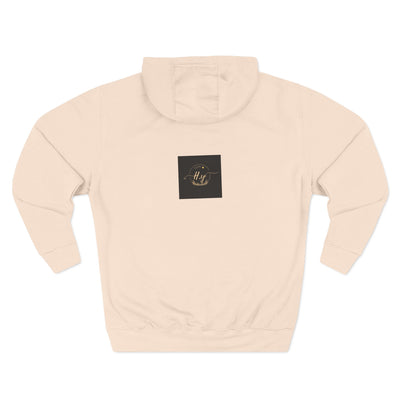 Elegant Gold Script Fleece Hoodie, Cozy Layer, Personalized Gift, Casual Wear, Stylish Sweatshirt, Fashion for All Seasons