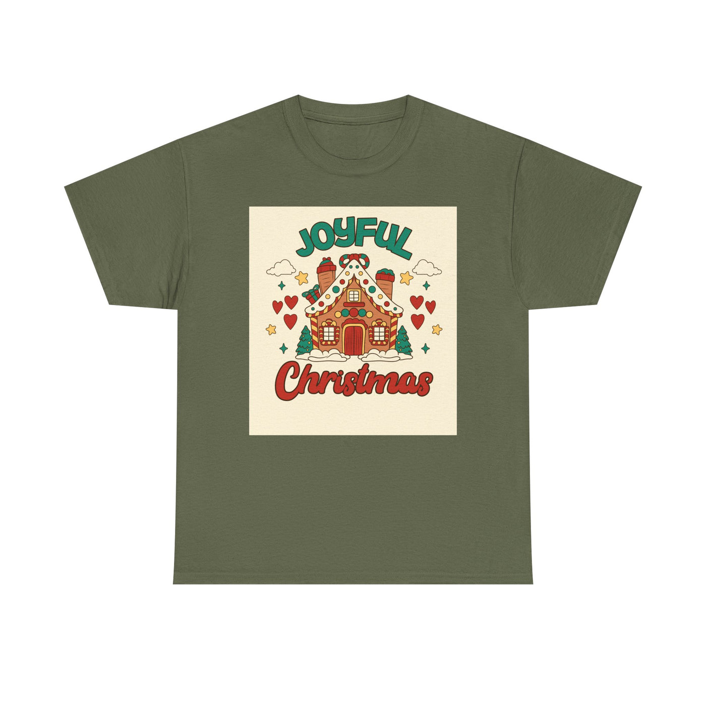 Joyful Christmas Tee | Unisex Heavy Cotton T-Shirt for Holiday Cheer, Christmas Gift, Family Gatherings, Festive Attire, Winter Wear