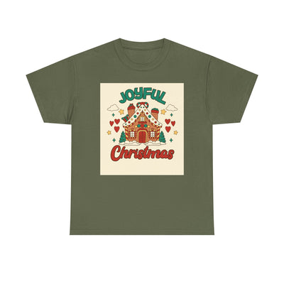 Joyful Christmas Tee | Unisex Heavy Cotton T-Shirt for Holiday Cheer, Christmas Gift, Family Gatherings, Festive Attire, Winter Wear