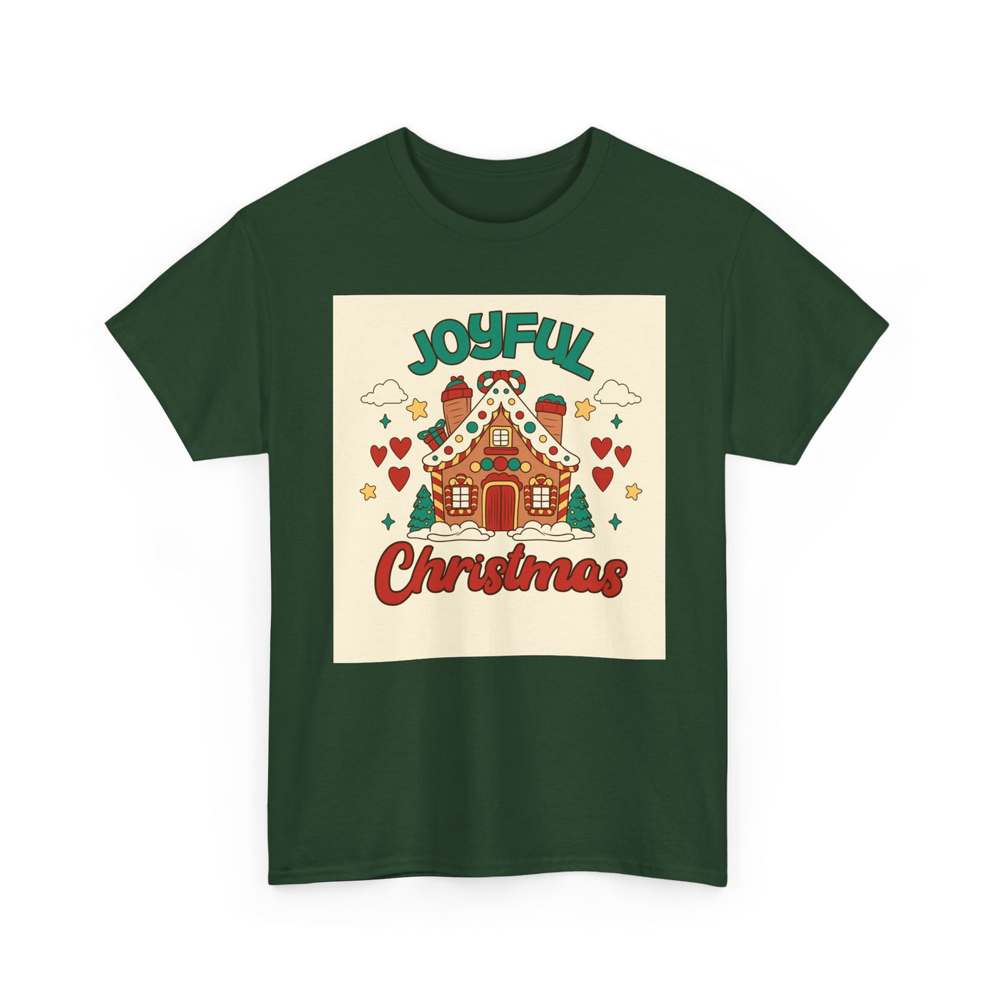 Joyful Christmas Tee | Unisex Heavy Cotton T-Shirt for Holiday Cheer, Christmas Gift, Family Gatherings, Festive Attire, Winter Wear