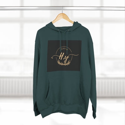 Elegant Gold Script Fleece Hoodie, Cozy Layer, Personalized Gift, Casual Wear, Stylish Sweatshirt, Fashion for All Seasons