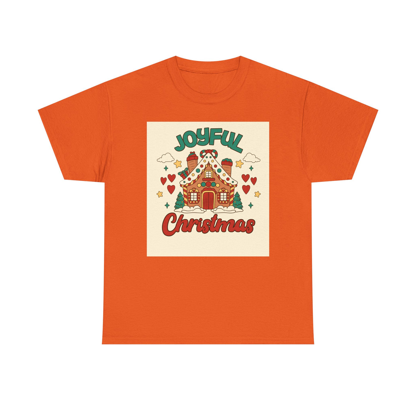 Joyful Christmas Tee | Unisex Heavy Cotton T-Shirt for Holiday Cheer, Christmas Gift, Family Gatherings, Festive Attire, Winter Wear