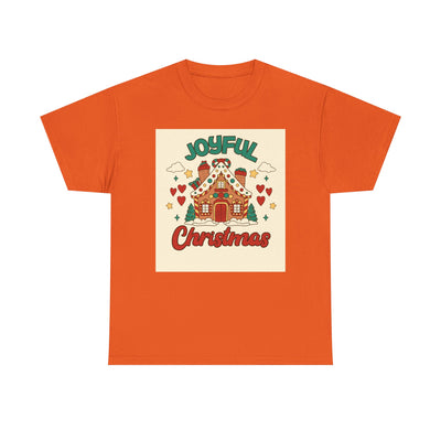 Joyful Christmas Tee | Unisex Heavy Cotton T-Shirt for Holiday Cheer, Christmas Gift, Family Gatherings, Festive Attire, Winter Wear