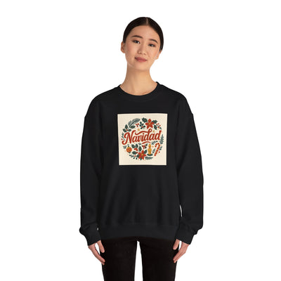 Navidad Floral Sweatshirt — Retro Holiday Crewneck