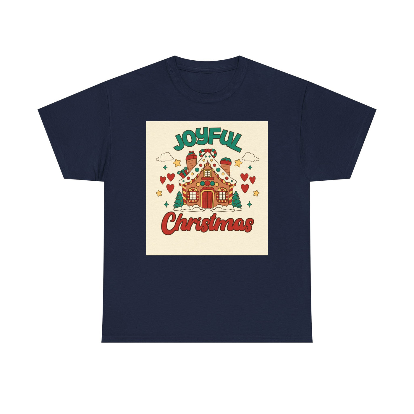 Joyful Christmas Tee | Unisex Heavy Cotton T-Shirt for Holiday Cheer, Christmas Gift, Family Gatherings, Festive Attire, Winter Wear