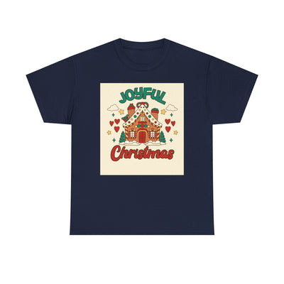 Joyful Christmas Tee | Unisex Heavy Cotton T-Shirt for Holiday Cheer, Christmas Gift, Family Gatherings, Festive Attire, Winter Wear