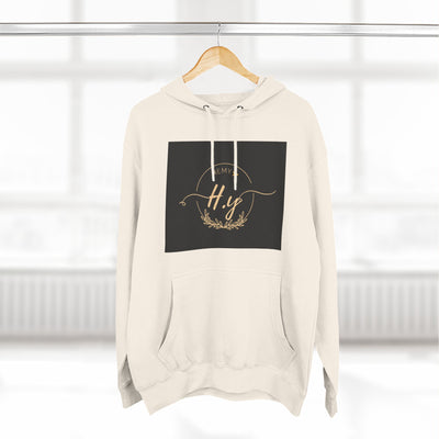Elegant Gold Script Fleece Hoodie, Cozy Layer, Personalized Gift, Casual Wear, Stylish Sweatshirt, Fashion for All Seasons