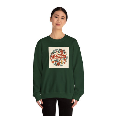 Navidad Floral Sweatshirt — Retro Holiday Crewneck