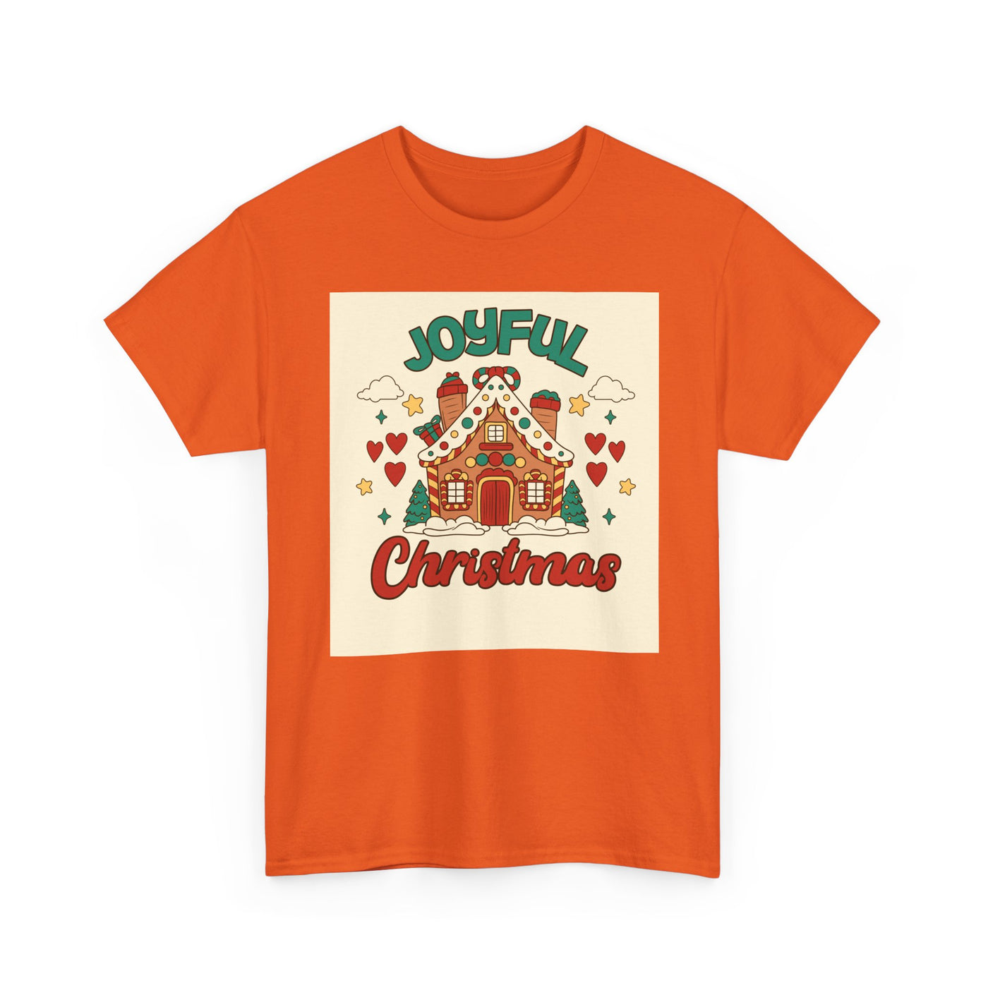 Joyful Christmas Tee | Unisex Heavy Cotton T-Shirt for Holiday Cheer, Christmas Gift, Family Gatherings, Festive Attire, Winter Wear