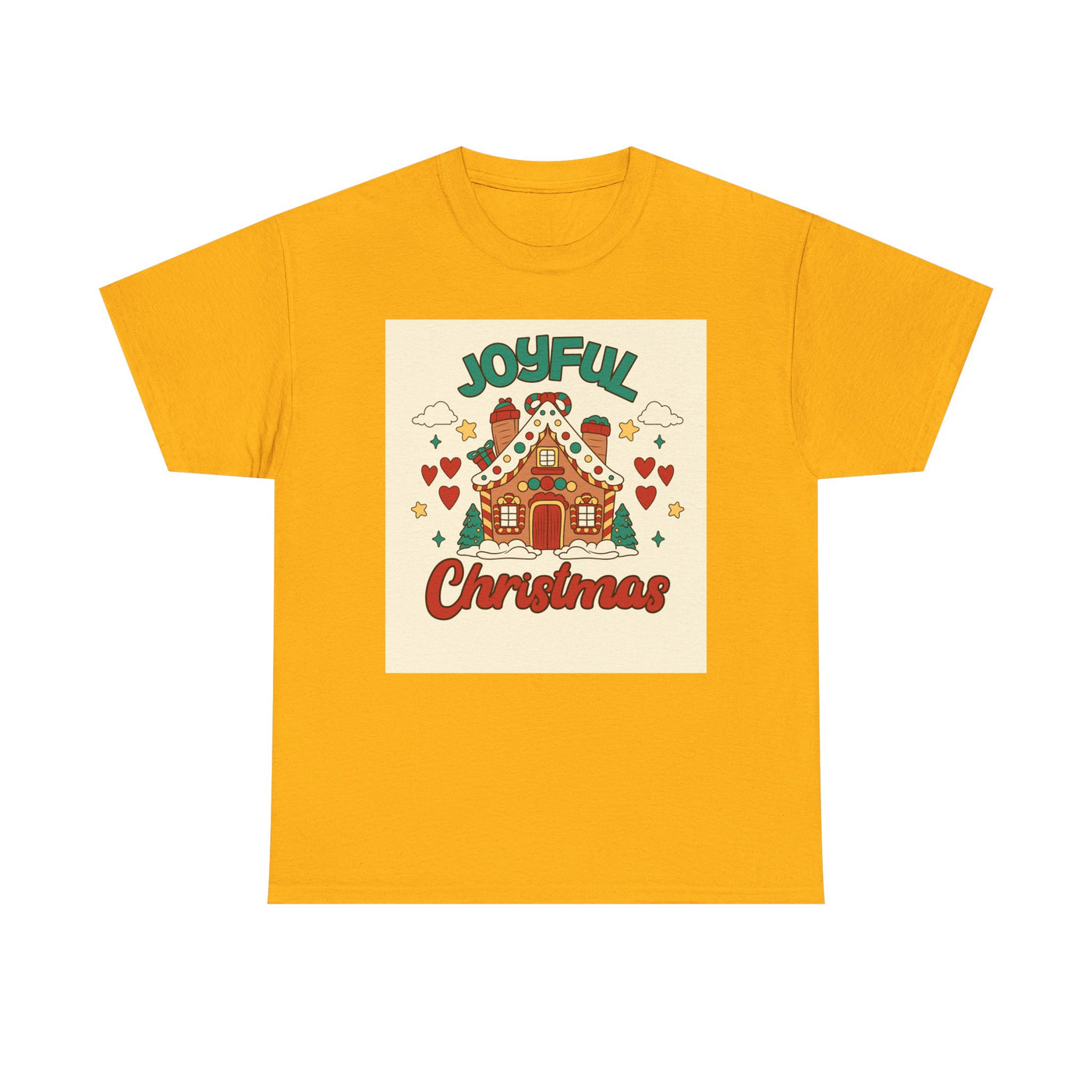 Joyful Christmas Tee | Unisex Heavy Cotton T-Shirt for Holiday Cheer, Christmas Gift, Family Gatherings, Festive Attire, Winter Wear